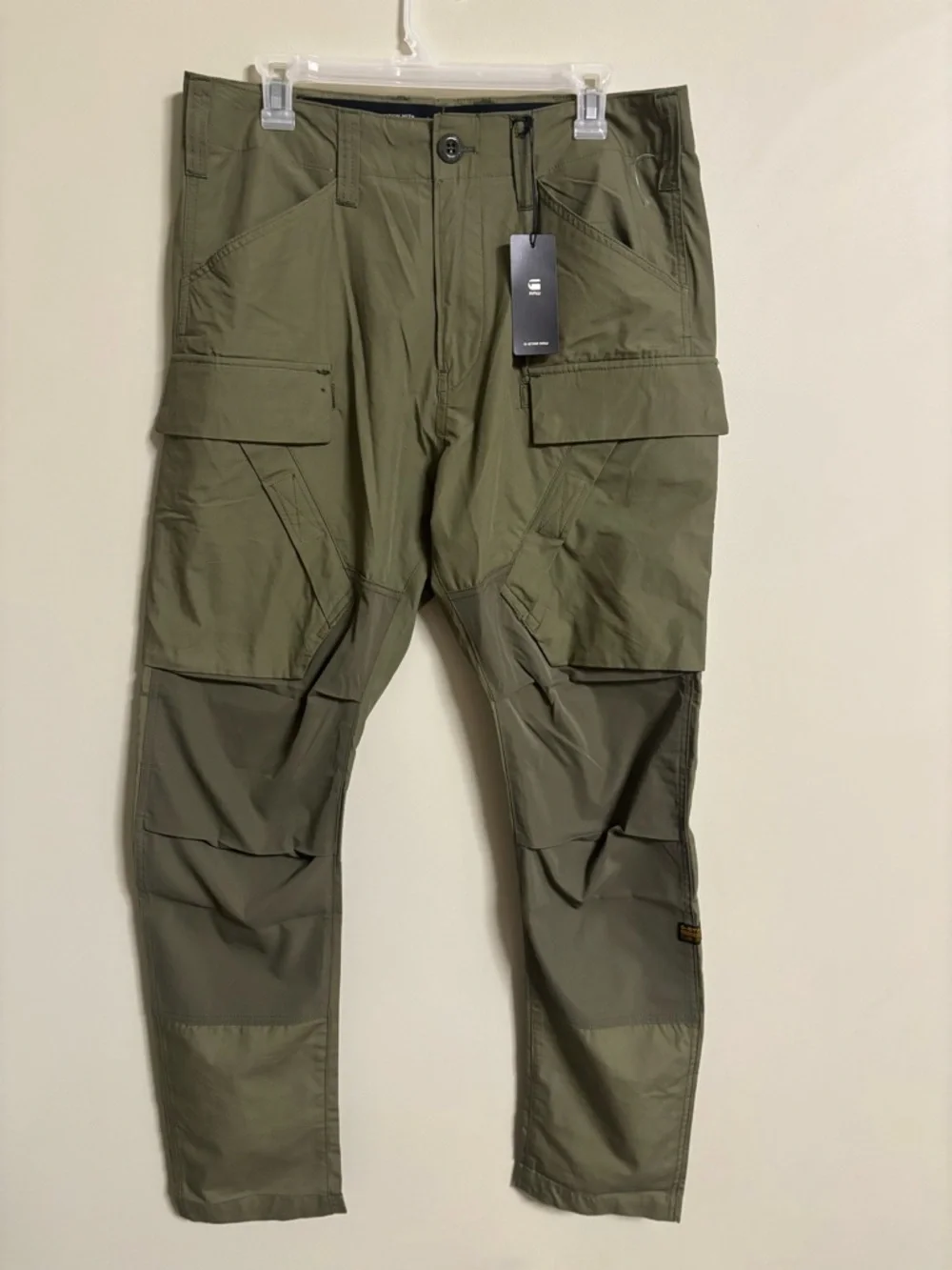 G-Star Raw 3D Regular Tapered Cargo 3.0 Pants Army Green Moss Mens 32x34 New